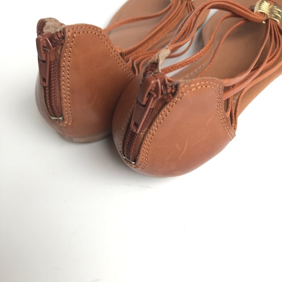 Lucky Brand Brown Leather Thong Sandals 10 M - Picture 3 of 5